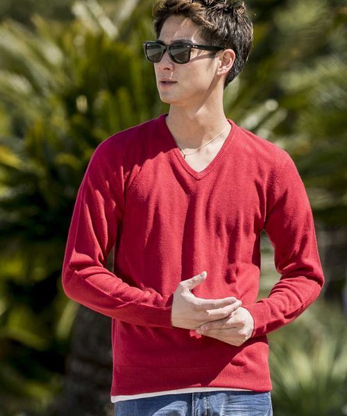 A.S.M（エーエスエム）の「ハイゲ－ジスプリングニット（ニット/セーター・メンズ・ブルー/ブラック/レッド/パープル・48/50）」の15枚目の写真