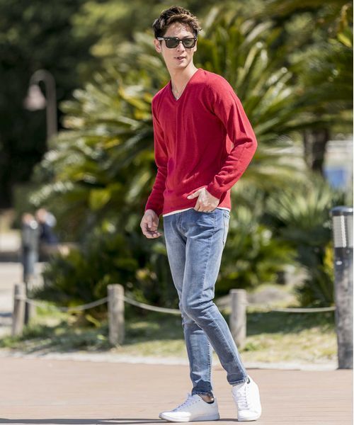 A.S.M（エーエスエム）の「ハイゲ－ジスプリングニット（ニット/セーター・メンズ・ブルー/ブラック/レッド/パープル・48/50）」の13枚目の写真