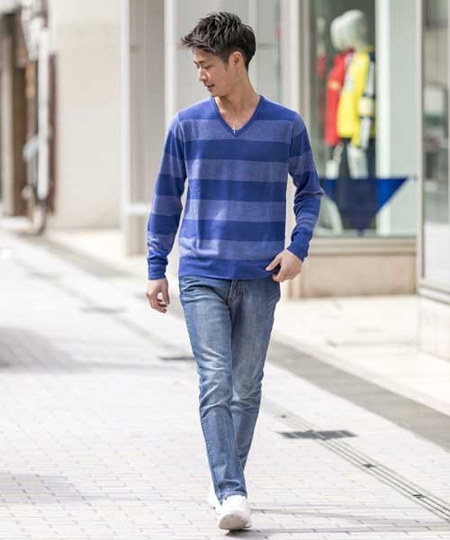 A.S.M（エーエスエム）の「ハイゲ－ジスプリングニット（ニット/セーター・メンズ・ブルー/ブラック/レッド/パープル・48/50）」の16枚目の写真