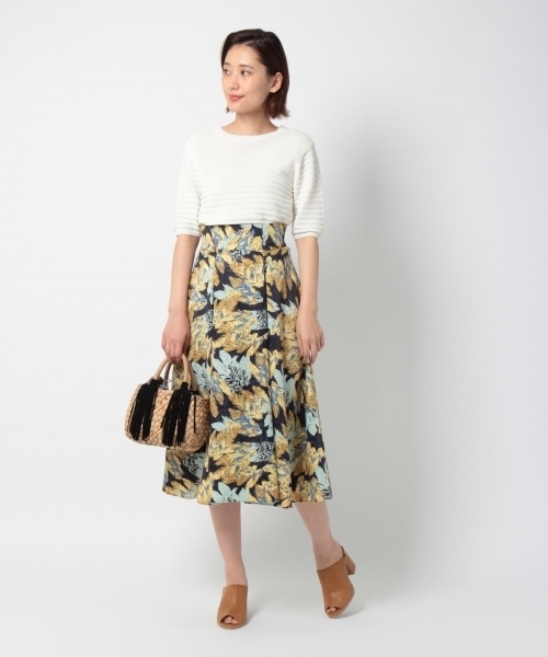 laboratory work（ラボラトリーワーク）の「羽柄セットアップワンピース（ワンピース・レディース・ベージュ/ネイビー・MEDIUM）」の3枚目の写真