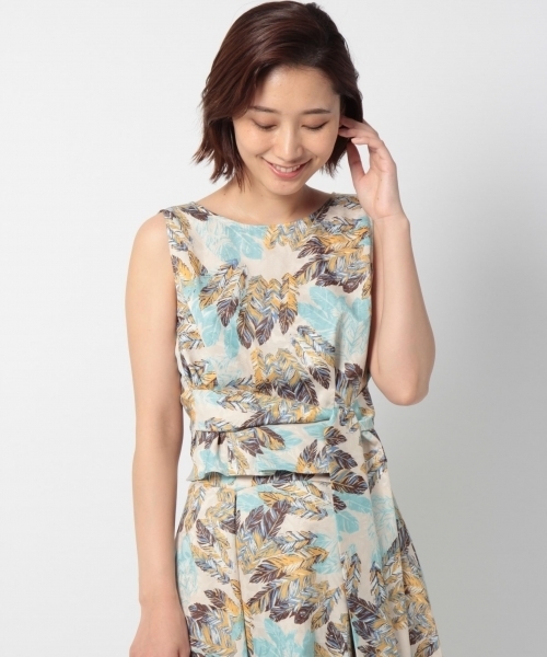 laboratory work（ラボラトリーワーク）の「羽柄セットアップワンピース（ワンピース・レディース・ベージュ/ネイビー・MEDIUM）」の9枚目の写真