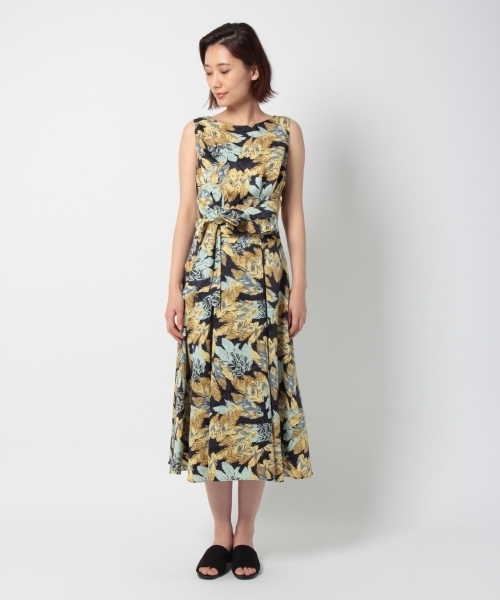 laboratory work（ラボラトリーワーク）の「羽柄セットアップワンピース（ワンピース・レディース・ベージュ/ネイビー・MEDIUM）」の4枚目の写真