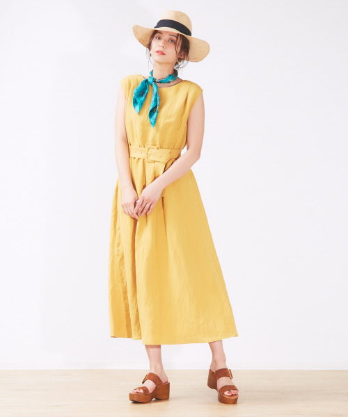 Rouge Vif ルージュヴィフ の Bailaコラボ リネン混ロングワンピース ワンピース Wear