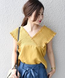 Prefer SHIPS | Prefer SHIPS:シャーリングオフショルダーブラウス(シャツ/ブラウス)