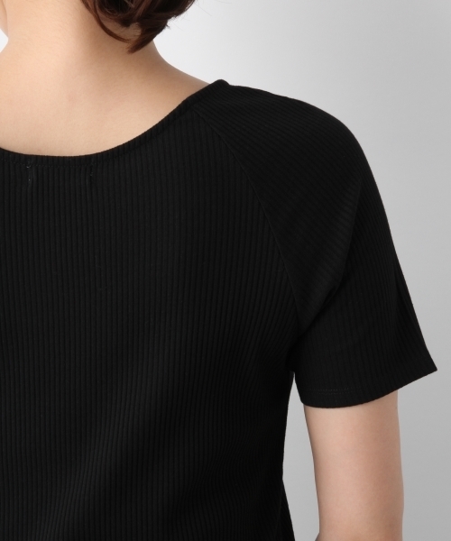 LEPSIM（レプシィム）の「TCボートネックテレコプルオーバーSS　802657（Tシャツ/カットソー・レディース・ブラック/ネイビー/ブラウン/ホワイト×ブラック・MEDIUM/LARGE）」の20枚目の写真