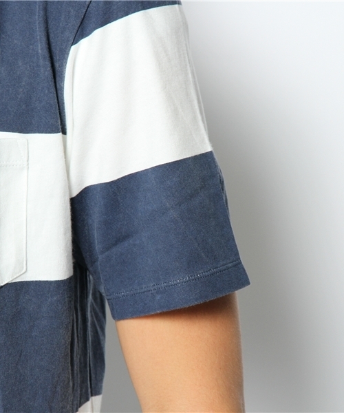 green label relaxing（グリーンレーベルリラクシング）の「BORDER/PT PKT C/N Tシャツ（Tシャツ/カットソー・メンズ・レッド/オリーブ/ネイビー・SMALL/MEDIUM/LARGE）」の8枚目の写真