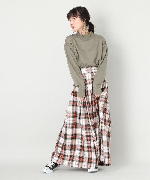 LOWRYS FARM（ローリーズファーム）の「タータンチェックタックスカート　812203（スカート・レディース・ネイビー/レッド/オフホワイト・MEDIUM/LARGE）」の13枚目の写真