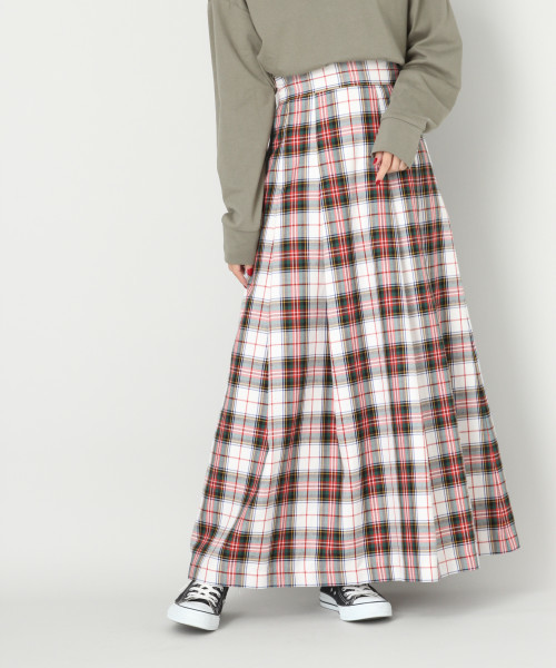 LOWRYS FARM（ローリーズファーム）の「タータンチェックタックスカート　812203（スカート・レディース・ネイビー/レッド/オフホワイト・MEDIUM/LARGE）」の15枚目の写真
