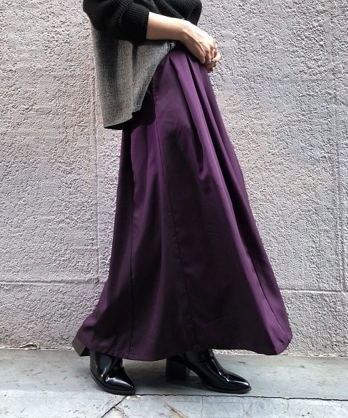 PAGEBOY（ページボーイ）の「バックタックフレアスカート（スカート・レディース・ブラック/パープル/レンガ・FREE）」の3枚目の写真