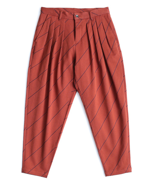 SHAREEF（シャリーフ）の「BIAS LINE WIDE TAPERED PANTS（その他パンツ・メンズ・ネイビー/オレンジ/ブラック・1/3/2）」の3枚目の写真