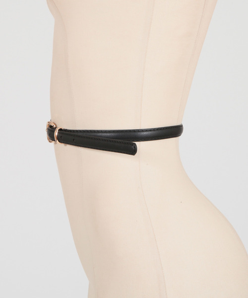 Julia Boutique（ジュリアブティック）の「フェイクレザーゴールドバックル細ベルト/550041（ベルト・レディース・ホワイト/ブラック/ベージュ/キャメル・ONE）」の22枚目の写真