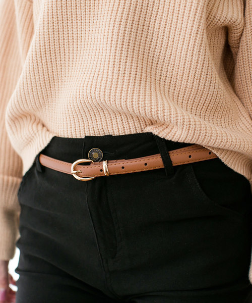 Julia Boutique（ジュリアブティック）の「フェイクレザーゴールドバックル細ベルト/550041（ベルト・レディース・ホワイト/ブラック/ベージュ/キャメル・ONE）」の20枚目の写真