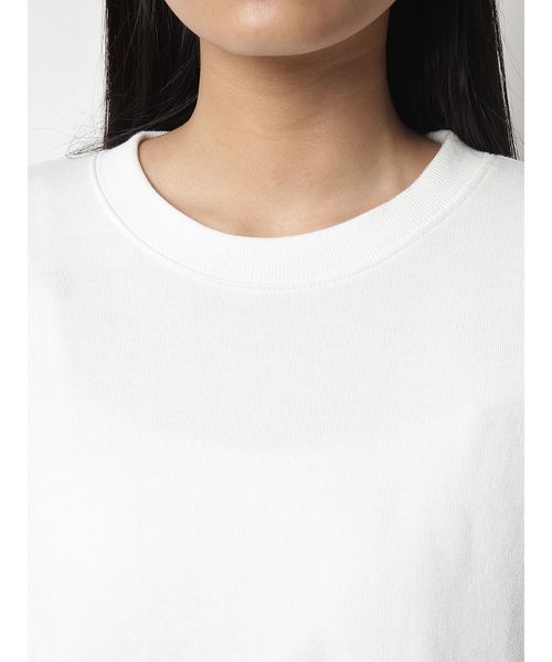 EMODA（エモダ）の「カットアウトバルキープルオーバー（スウェット・レディース・ホワイト/ブラック/オレンジ・FREE）」の13枚目の写真