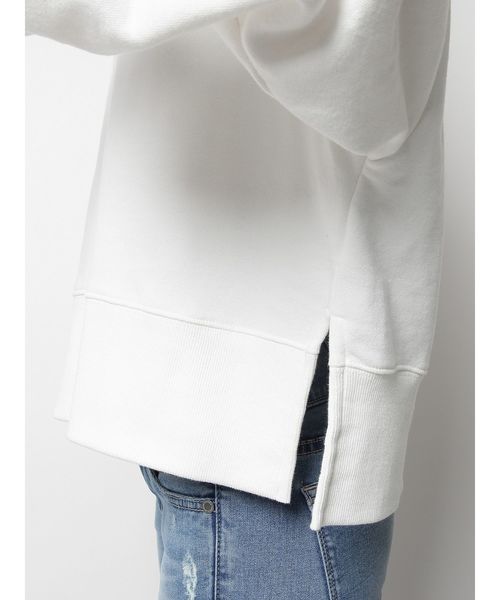 EMODA（エモダ）の「カットアウトバルキープルオーバー（スウェット・レディース・ホワイト/ブラック/オレンジ・FREE）」の6枚目の写真