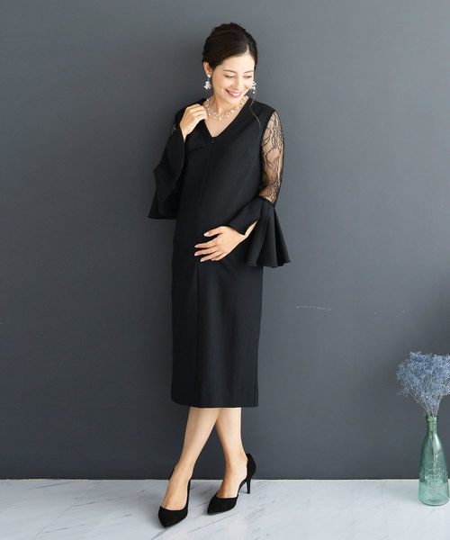 授乳レースベルスリーブ マタニティワンピース（マタニティウェア/グッズ）｜CHOCOA（チョコア） 5,434円