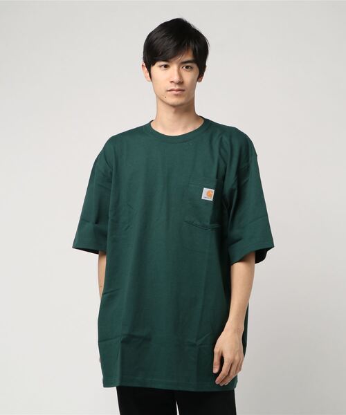 Carhartt(カーハート)の「Carhartt カーハート / ビッグサイズ ワンポイントロゴ 半袖Tシャツ カットソー SUMMER(Tシャツ/カットソー・メンズ・グリーン系その他/ボルドー/ベージュ系その他/グレー系その他/ネイビー/ダークブラウン/ホワイト/ヘザーグレー/ヘザーチャコール/ブラック/ブルー系その他/ブラウン系その他/グリーン系その他2/ピンク系その他2/ブルー系その他2/グリーン系その他3/グリーン系その他4/オレンジ系その他/ピンク系その他/イエロー/ブルー系その他4/ブルー系その他3/ダークカーキ・XL/2XL/M/L)」の10枚目の写真