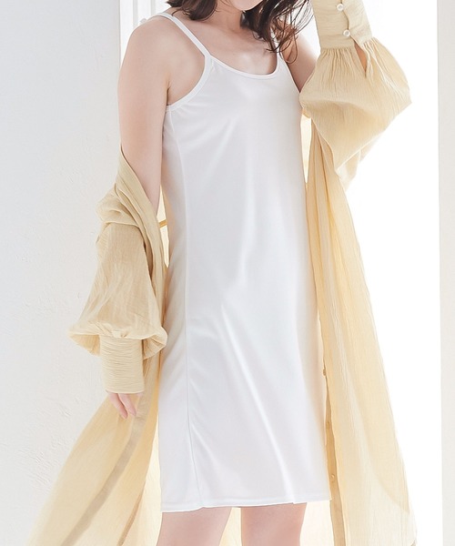 KOBE LETTUCE（コウベレタス）の「インナーシリーズ「petitcoat」キャミソールペチコートワンピース（インナーウェア/肌着・レディース・ベージュ/ブラック/オフホワイト/ブラック系その他2/ホワイト系その他2/ベージュ系その他2/ベージュ系その他/ブラック系その他/ホワイト系その他・M/L/FREE）」の13枚目の写真