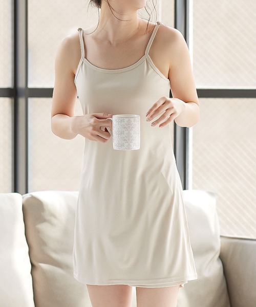 KOBE LETTUCE（コウベレタス）の「インナーシリーズ「petitcoat」キャミソールペチコートワンピース（インナーウェア/肌着・レディース・ベージュ/ブラック/オフホワイト/ブラック系その他2/ホワイト系その他2/ベージュ系その他2/ベージュ系その他/ブラック系その他/ホワイト系その他・M/L/FREE）」の16枚目の写真