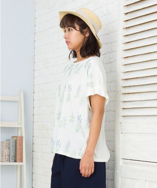 sabstreet my standard(サブストリートマイスタンダード)の「布帛切り替え刺繍カットソー【9号(M)~15号(3L)】(Tシャツ/カットソー・レディース・ホワイト系その他2/ブルー系その他/ブルー系その他2/ホワイト系その他・15号/9号)」の5枚目の写真