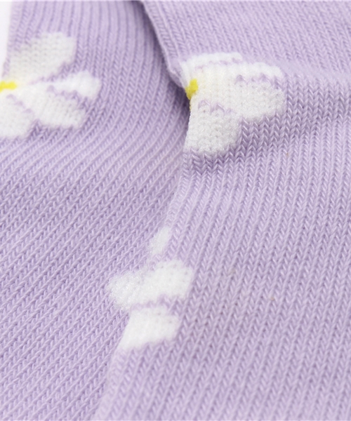 WEGO（ウィゴー）の「WEGO/フラワーソックス（ソックス/靴下・レディース・パープル・FREE）」の4枚目の写真
