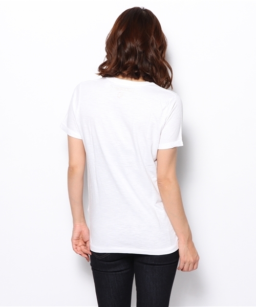 PLST（プラステ）の「Happiness is a 10＄ tee カットソー（Tシャツ/カットソー・レディース・ホワイト・SMALL）」の4枚目の写真