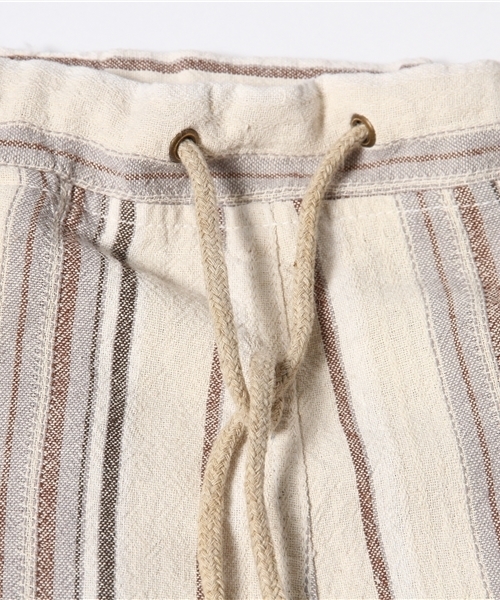 goa(ゴア)の「綿麻ストライプピグメント ロングスカート(スカート・レディース・アイボリー/ベージュ・FREE)」の9枚目の写真