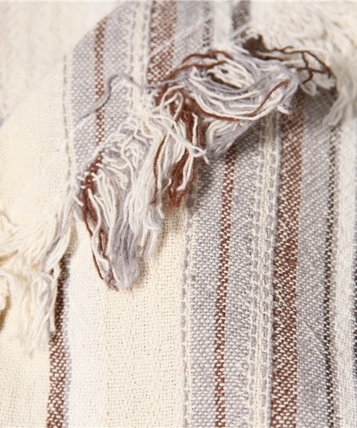 goa(ゴア)の「綿麻ストライプピグメント ロングスカート(スカート・レディース・アイボリー/ベージュ・FREE)」の10枚目の写真