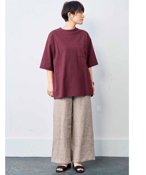 MEDE19F(メデジュウキュウ)の「MEDE19F リネン100%のヘリンボーン柄パンツ〈ブラウン〉(その他パンツ・レディース・ライトブラウン・MEDIUM/LARGE/X-LARGE/XX-LARGE/NM)」の4枚目の写真