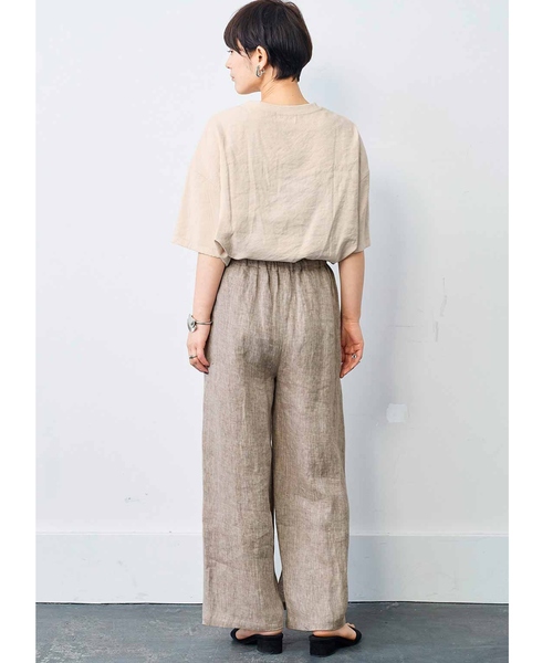 MEDE19F(メデジュウキュウ)の「MEDE19F リネン100%のヘリンボーン柄パンツ〈ブラウン〉(その他パンツ・レディース・ライトブラウン・MEDIUM/LARGE/X-LARGE/XX-LARGE/NM)」の8枚目の写真