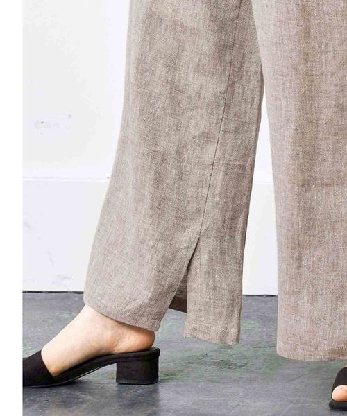 MEDE19F(メデジュウキュウ)の「MEDE19F リネン100%のヘリンボーン柄パンツ〈ブラウン〉(その他パンツ・レディース・ライトブラウン・MEDIUM/LARGE/X-LARGE/XX-LARGE/NM)」の10枚目の写真