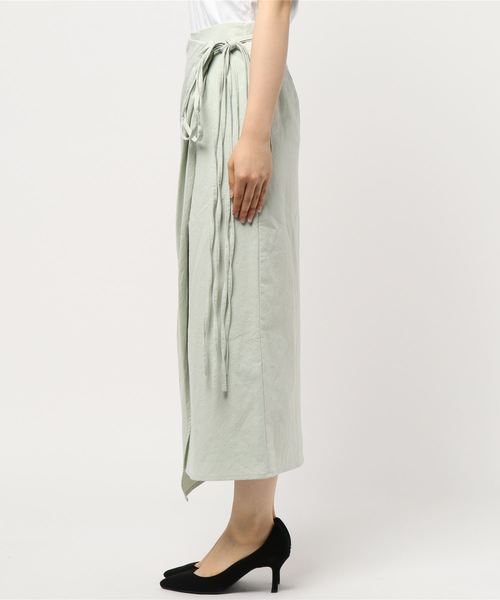 DouDou（ドゥドゥ）の「ラップリボンスカート（スカート・レディース・ホワイト系その他/ベージュ/ミント・FREE）」の4枚目の写真