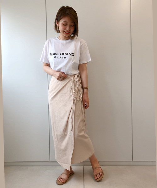 DouDou（ドゥドゥ）の「ラップリボンスカート（スカート・レディース・ホワイト系その他/ベージュ/ミント・FREE）」の9枚目の写真