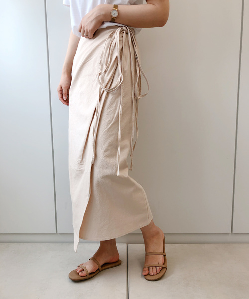 DouDou（ドゥドゥ）の「ラップリボンスカート（スカート・レディース・ホワイト系その他/ベージュ/ミント・FREE）」の12枚目の写真