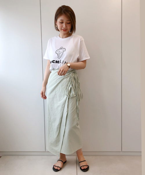 DouDou（ドゥドゥ）の「ラップリボンスカート（スカート・レディース・ホワイト系その他/ベージュ/ミント・FREE）」の13枚目の写真