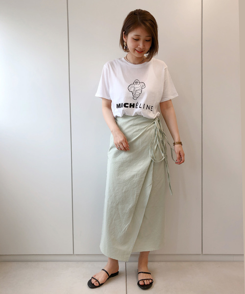DouDou（ドゥドゥ）の「ラップリボンスカート（スカート・レディース・ホワイト系その他/ベージュ/ミント・FREE）」の14枚目の写真