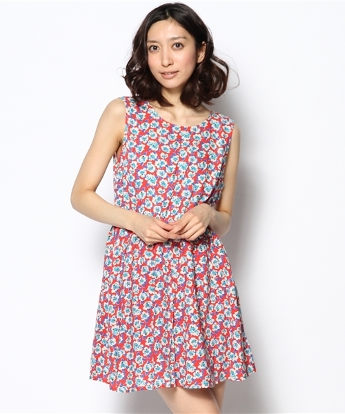 CIAOPANIC（チャオパニック）の「【Ciaopanic】大花ノースリーブOP（ワンピース・レディース・ネイビー/レッド/グリーン・FREE）」の14枚目の写真