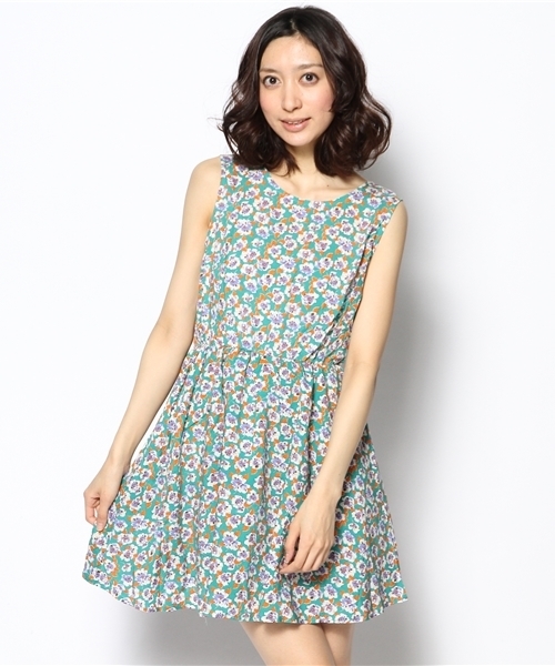 CIAOPANIC（チャオパニック）の「【Ciaopanic】大花ノースリーブOP（ワンピース・レディース・ネイビー/レッド/グリーン・FREE）」の15枚目の写真