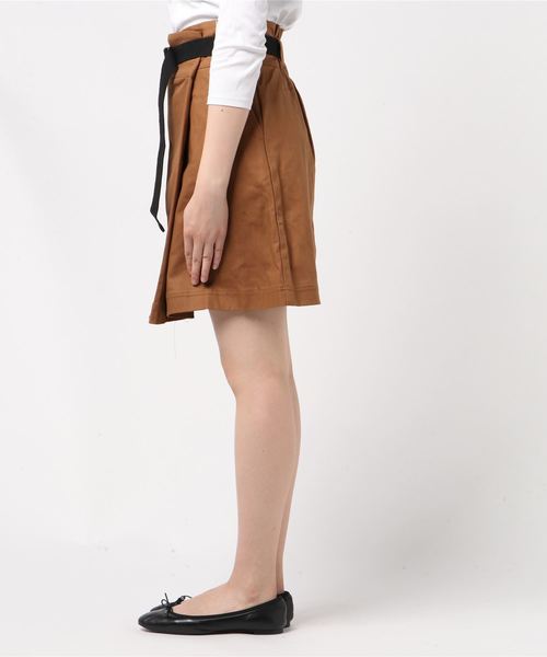 STYLEBLOCK(スタイルブロック)の「綿ヘリンボーンベルト付きミニスカート(スカート・レディース・ベージュ/カーキ/ブラック/キャメル・M)」の5枚目の写真