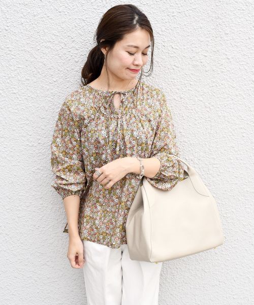 liflattie ships（リフラティ シップス）の「liflattie ships:リバティシャーリングスモック（シャツ/ブラウス・レディース・ブラック/ピンク/オリーブ・SMALL/MEDIUM）」の15枚目の写真