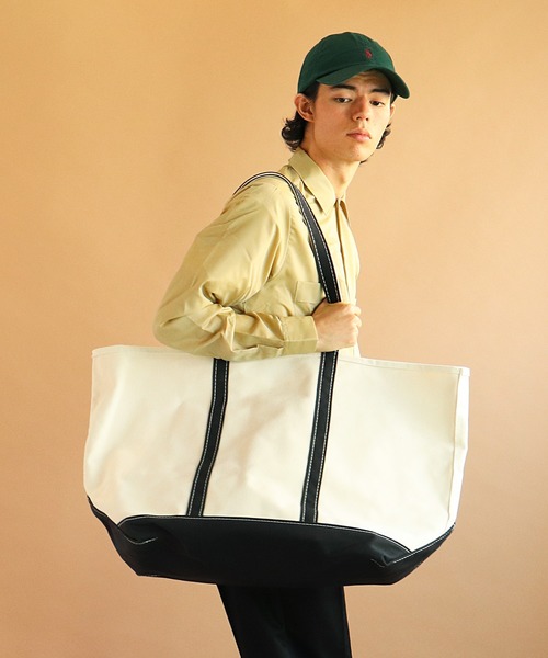 L.L.Bean（エルエルビーン）の「【 L.L.Bean / エルエルビーン 】CANVAS TOTE BAG LARGE / キャンバス トートバッグ ラージ　Handles/Long（トートバッグ・レディース・ブラック/ネイビー/ブラウン/レッド・LARGE）」の2枚目の写真