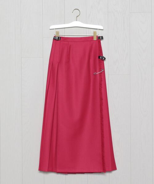 O'NEIL of DUBLIN(オニールオブダブリン)の「<O'NEIL of DUBLIN>CLASSIC MAXI KNIT EXTRA BELT SKIRT/スカート ◆(スカート・レディース・イエロー/ブラック/レッド・10/8)」の1枚目の写真