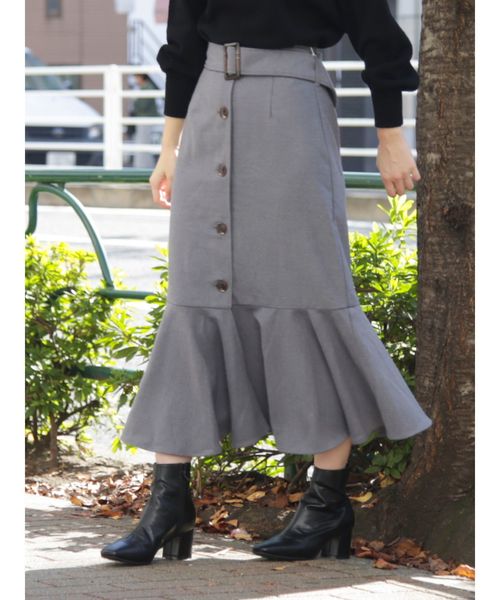 dazzlin（ダズリン）の「ペプラムマーメイドスカート（スカート・レディース・グレー/ピンク/グリーン/ブラウン/その他1・SMALL/MEDIUM）」の2枚目の写真