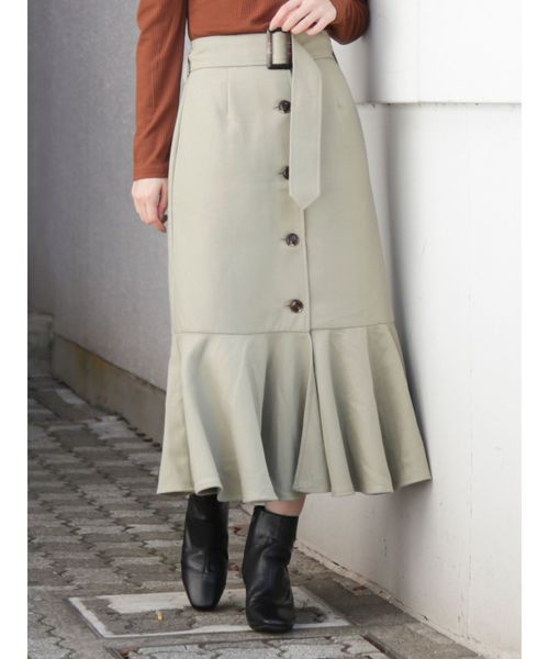 dazzlin（ダズリン）の「ペプラムマーメイドスカート（スカート・レディース・グレー/ピンク/グリーン/ブラウン/その他1・SMALL/MEDIUM）」の3枚目の写真