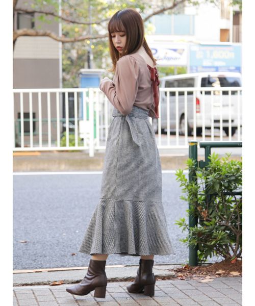 dazzlin（ダズリン）の「ペプラムマーメイドスカート（スカート・レディース・グレー/ピンク/グリーン/ブラウン/その他1・SMALL/MEDIUM）」の7枚目の写真