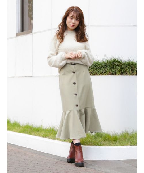 dazzlin（ダズリン）の「ペプラムマーメイドスカート（スカート・レディース・グレー/ピンク/グリーン/ブラウン/その他1・SMALL/MEDIUM）」の8枚目の写真