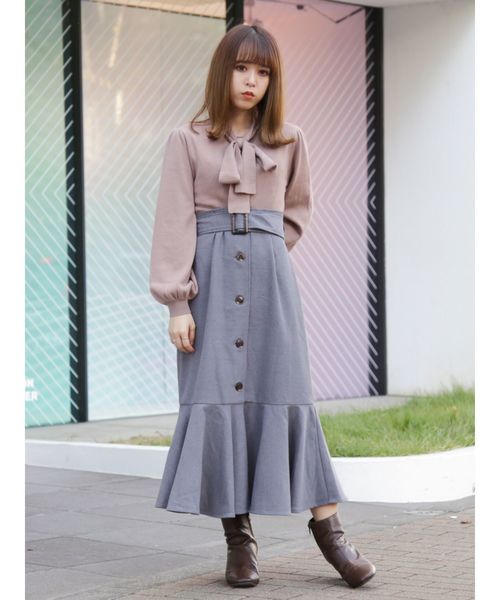 dazzlin（ダズリン）の「ペプラムマーメイドスカート（スカート・レディース・グレー/ピンク/グリーン/ブラウン/その他1・SMALL/MEDIUM）」の13枚目の写真