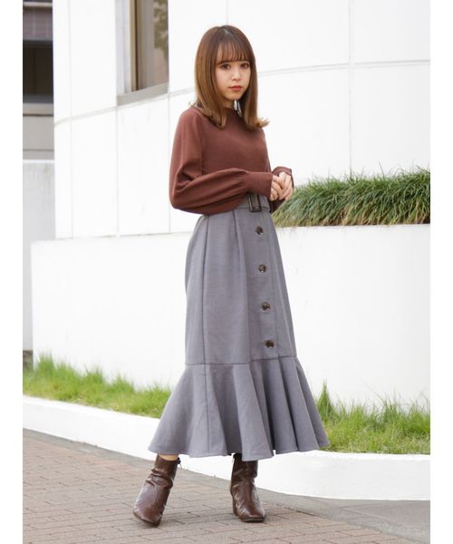 dazzlin（ダズリン）の「ペプラムマーメイドスカート（スカート・レディース・グレー/ピンク/グリーン/ブラウン/その他1・SMALL/MEDIUM）」の14枚目の写真