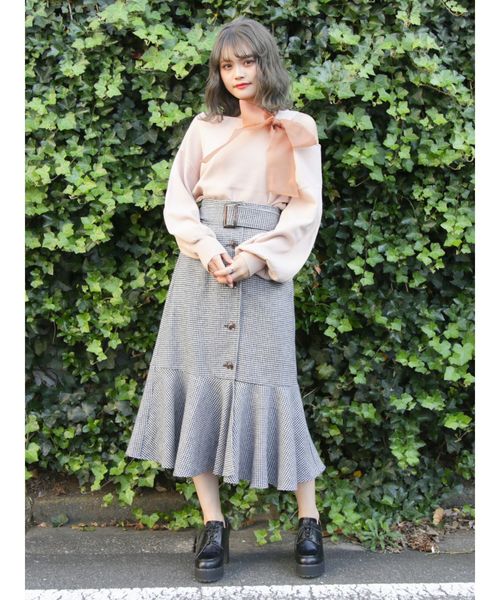 dazzlin（ダズリン）の「ペプラムマーメイドスカート（スカート・レディース・グレー/ピンク/グリーン/ブラウン/その他1・SMALL/MEDIUM）」の15枚目の写真