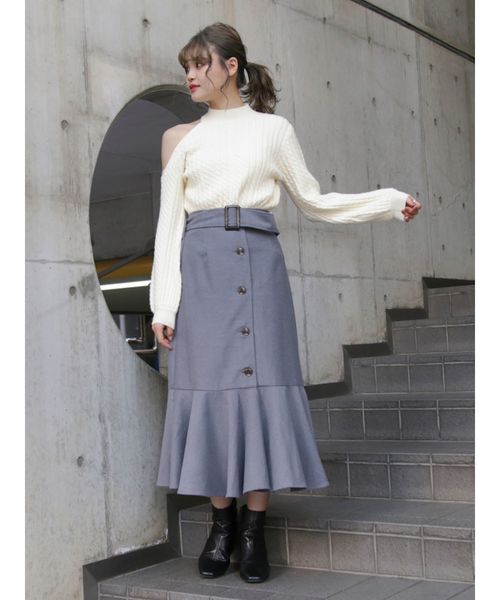 dazzlin（ダズリン）の「ペプラムマーメイドスカート（スカート・レディース・グレー/ピンク/グリーン/ブラウン/その他1・SMALL/MEDIUM）」の16枚目の写真