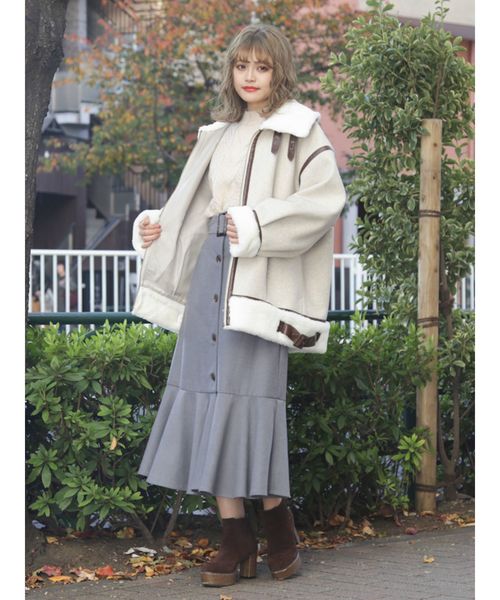 dazzlin（ダズリン）の「ペプラムマーメイドスカート（スカート・レディース・グレー/ピンク/グリーン/ブラウン/その他1・SMALL/MEDIUM）」の18枚目の写真